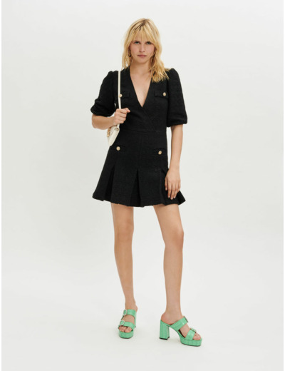 Robe courte en tweed