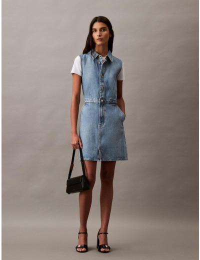 ROBE TRUCKER EN DENIM SANS MANCHES