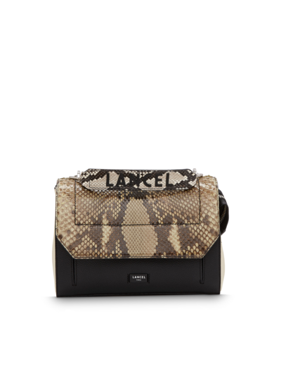 Ninon de Lancel - Sac Rabat L - Grand modèle - Cuir grainé et python