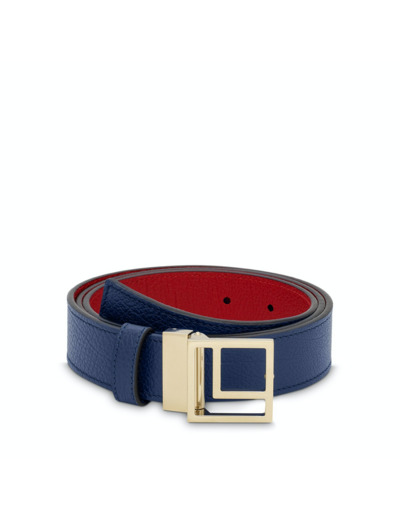Logo Carré L - Ceinture réversible - Cuir grainé