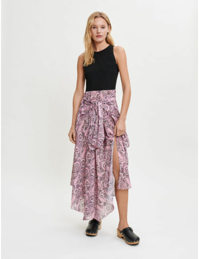 Robe trompe l'œil à imprimé Paisley
