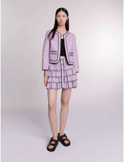 Jupe courte en tweed