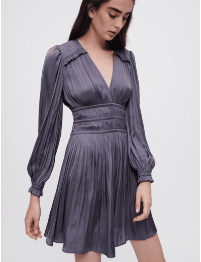 Robe courte satinée