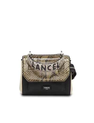 Ninon de Lancel - Sac rabat S - Petit modèle - Mix cuir grainé et exotique