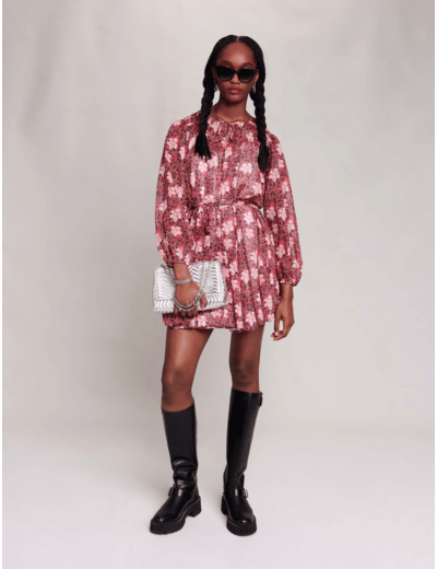 Robe courte fleurie