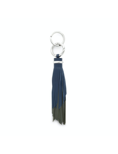 Cuir Pompon - Porte-clés grand pompon - Cuir lisse