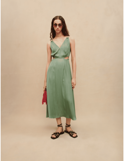 Robe midi ajourée