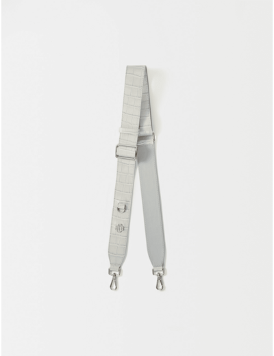 Bandoulière en cuir effet croco