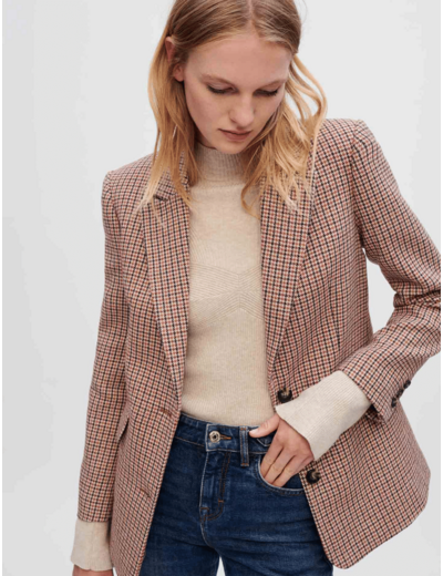 Veste de tailleur en pied de poule