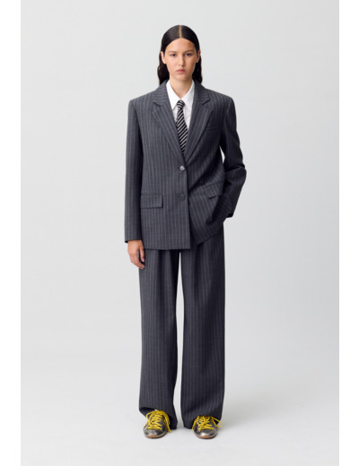Veste tailleur rayée