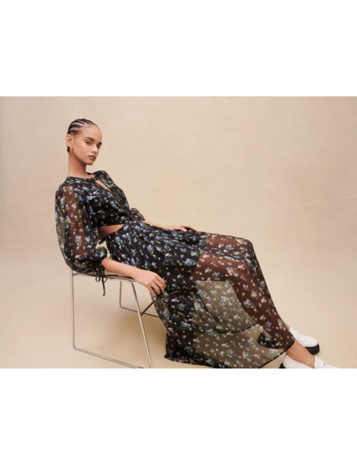 Robe longue ajourée