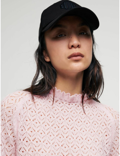 Pull en maille fantaisie pointelle