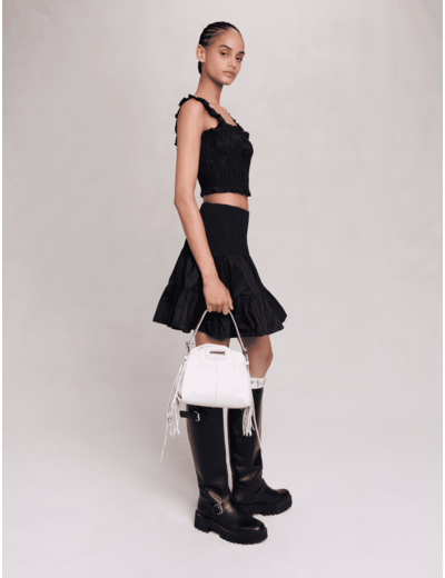 Sac Miss M mini en cuir craquelé