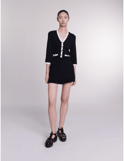Cardigan bicolore