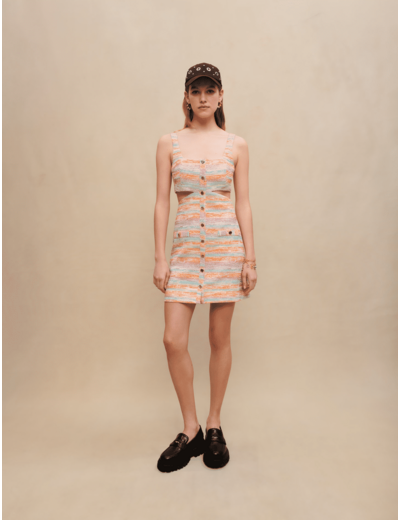 Robe courte à découpes