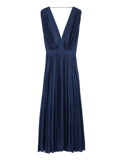 Robe longue plissée