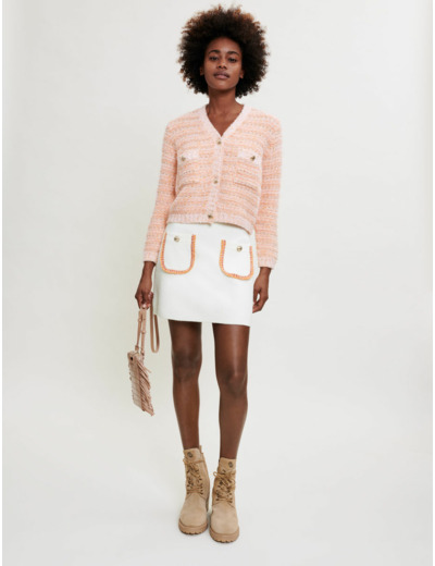 Cardigan en maille fantaisie