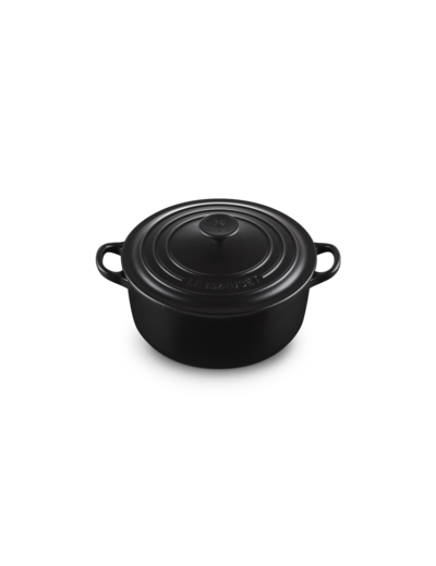 Cocotte ronde 20cm en fonte émaillée noire