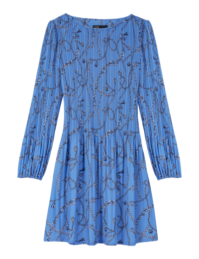Robe plissée imprimée