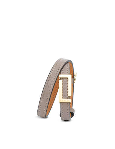 Pia de Lancel - Bracelet mini Pia deux tours - Cuir de chèvre grainé