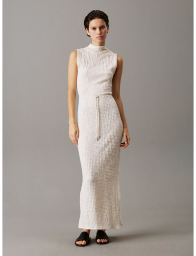 ROBE CHEVILLE EN JERSEY FRONCÉ