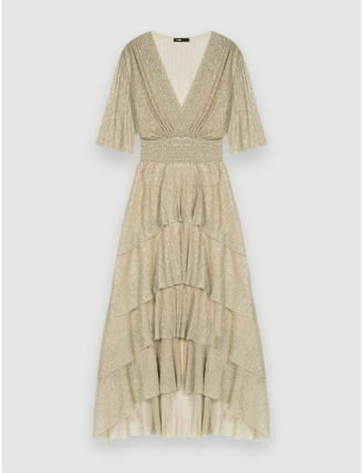 Robe entièrement lamée à volants