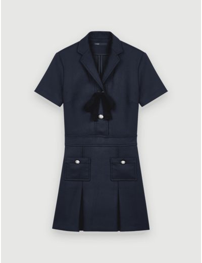 Robe façon collège à boutons fantaisie