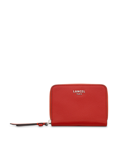 Lettrines de Lancel - Portefeuille continental zippé - Petit modèle - Rouge Lancel