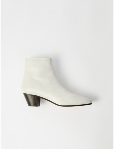Bottines-chaussettes en cuir