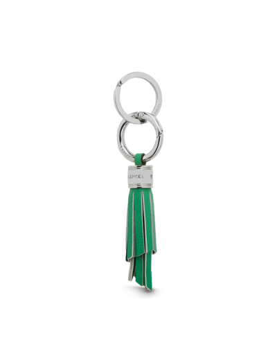 Cuir Pompon - Porte-clés petit pompon - Cuir de vachette lisse et métal
