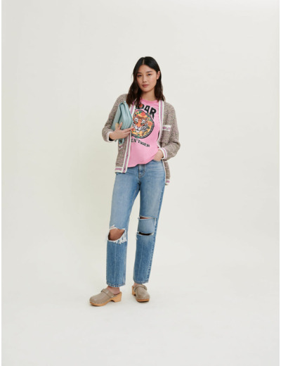 Cardigan effet tweed