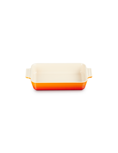 Plat rectangulaire classique 25cm en céramique volcanique