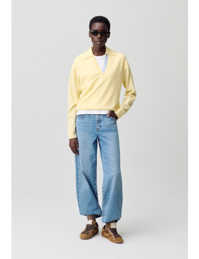 Pull polo laine