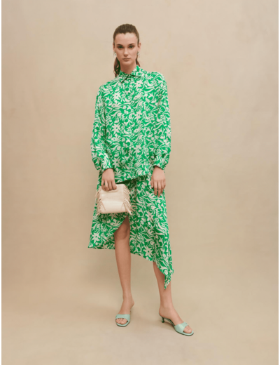 Chemise satinée imprimée