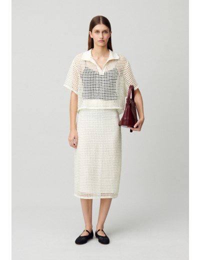 Top manches courtes crochet