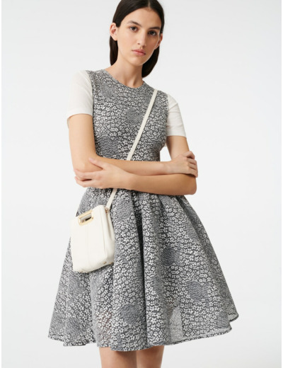 Robe patineuse en maille bicolore