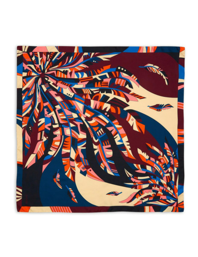 Motif Arabesque - Carré - Grand modèle - Twill de soie