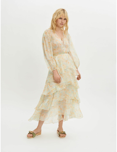 Robe en soie fluide et brillante