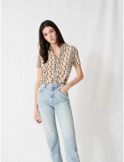 Jean mom taille haute