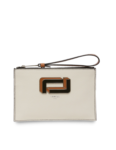 Mia de Lancel - Pochette zippée - Cuirs de vachette grainé et lisse