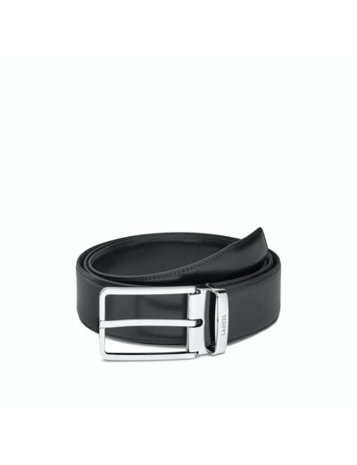 LOUIS - CEINT 35 LOUIS ARGENTE BRILLANT - Cuir lisse et métal