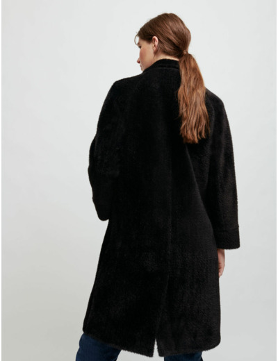 Manteau en tricotine à double boutonnage