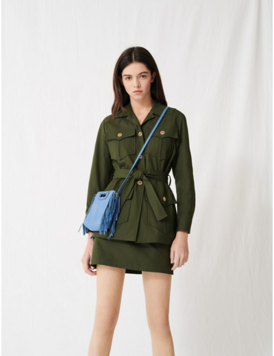 Manteau ceinturé façon saharienne