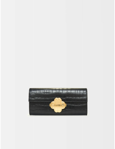 Sac en cuir embossé croco