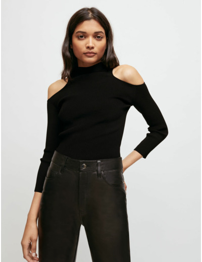 Pull léger ajouré aux épaules