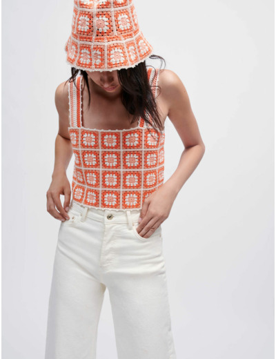 Top à bretelles en crochet
