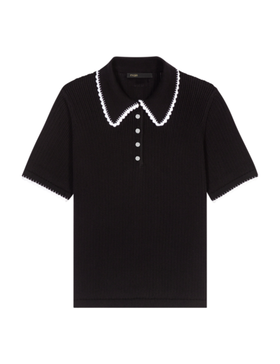 Polo en maille pointelle