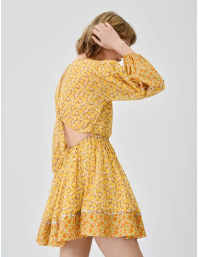 Robe en voile de coton imprimé