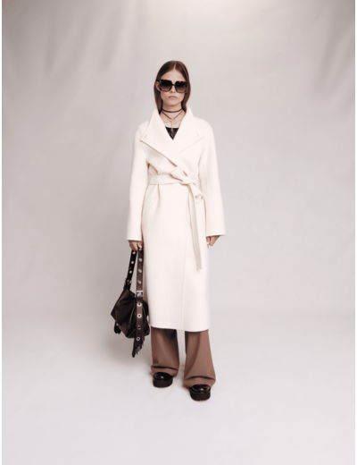 Manteau mi-long à nouer