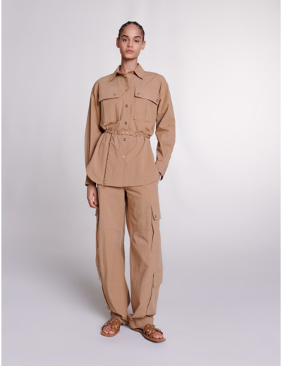 Chemise longue ceinturée
